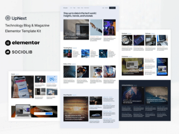 UpNext - Kit de modelos Elementor para blogs e revistas de tecnologia