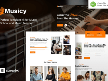 Musicy - Template Kit do elementor da escola de música