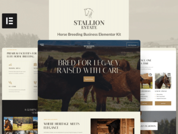 StallionEstate - Kit de modelos Business Elementor Pro para criação de cavalos