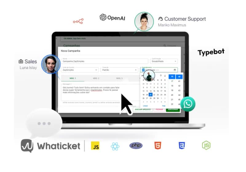 Crm Whaticket Saas C/ Chatbot – Sistema de Atendimento Omnichannel