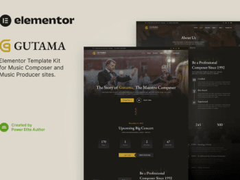 Gutama - Template Kit de compositor e produtor musical Elementor