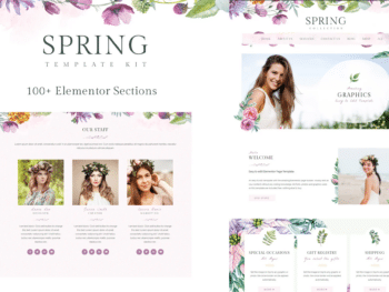 Spring - Kit de Templates Elementor Pro para aquarela e flores