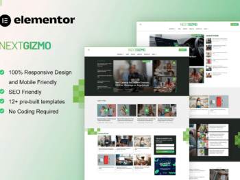 NextGizmo - Kit de modelos Elementor para notícias e revistas de gadgets