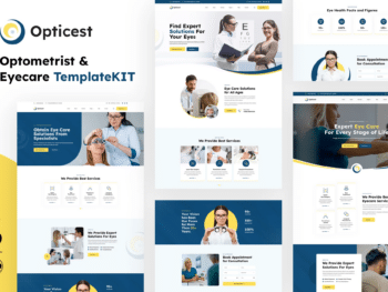 Opticest - Kit de modelos Elementor para optometristas e cuidados com os olhos
