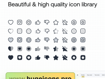 Hugeicons Pro - Uma bela biblioteca de ícones, feita para a criatividade.