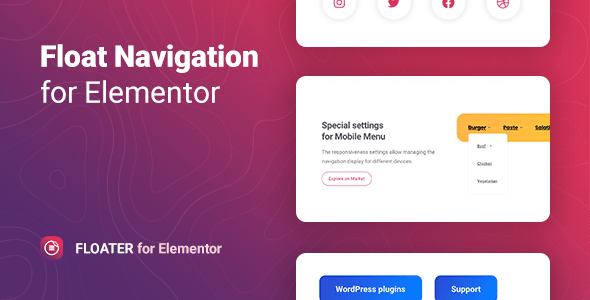 Floater – Menu de navegação fixo para Elementor