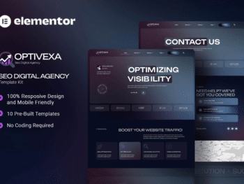 Optivexa - Kit de Templates Elementor para Agência Digital de SEO