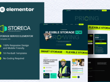 Storeca - Kit de Templates Elementor para serviços de armazenamento