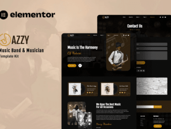 Jazzy - Template Kit de elementor para bandas musicais e músicos