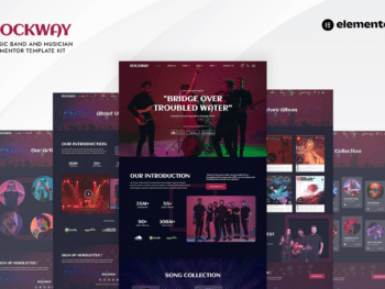 Rockway - Template Kit Elementor para Banda Musical e Músico