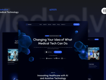 Medvolve - Kits de Templates Elementor para sites de tecnologia assistiva da Dark Medical