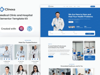 Clinexa - Kit de Modelos Elementor para Clínicas Médicas e Hospitais