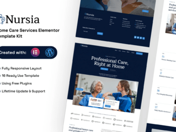 Nursia - Kit de modelos Elementor para serviços de atendimento domiciliar