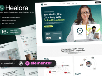 Healora — Kit de modelos Elementor da plataforma SAAS para consulta de saúde on-line