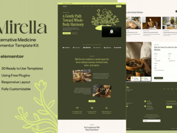 Mirella - Kit de Templates Elementor de Medicina Alternativa