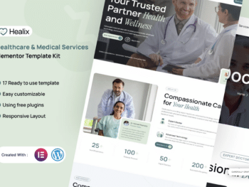 Healix - Kit de modelos Elementor de serviços médicos e de saúde