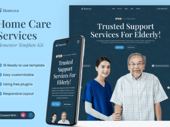 Homvera - Kit de modelos Elementor para serviços de atendimento domiciliar
