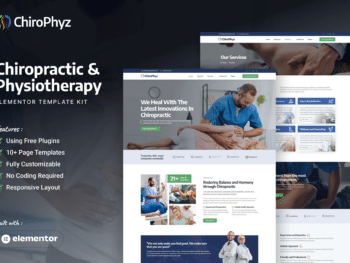 ChirophyZ - Kit de modelos Elementor de Quiropraxia e Fisioterapia