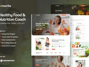 Naurite - Kit de Templates Elementor do Healthy Food & Nutrition Coach