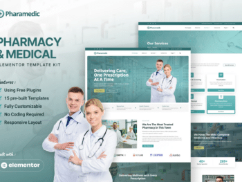 Pharamedic - Kit de Templates Elementor para Farmácia e Medicina