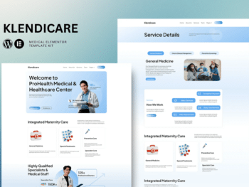 Klendicare - Kit de Templates Medical Elementor