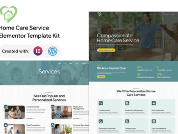 Serena — Kit de modelos Elementor para serviços de atendimento domiciliar