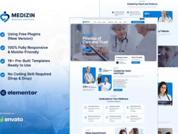 Medizin - Kit de modelos Elementor de serviços médicos