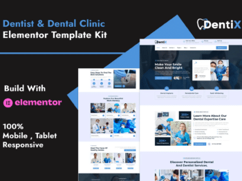 DentiX - Kit de modelos Elementor para dentistas e clínicas odontológicas