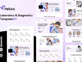 Helixis - Kit de Templates Elementor de Laboratório e Diagnóstico