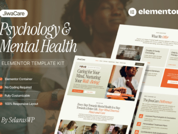 JiwaCare - Kit de Templates Elementor para Psicologia e Saúde Mental