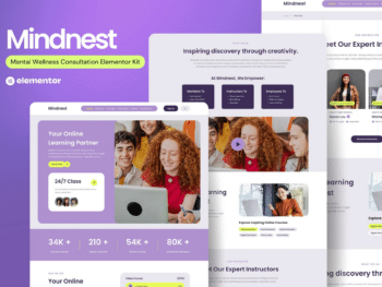 Mindnest - Kit de Modelos Elementor de Consulta de Bem-Estar Mental