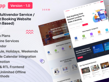 Bookapp - Marketplace Laravel (SaaS) para serviços e agendamentos com múltiplos fornecedores