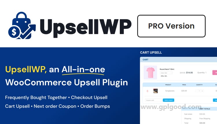 UpsellWP PRO - Venda adicional, venda cruzada, aumento de pedidos, venda adicional com um clique, produtos frequentemente comprados juntos no WooCommerce