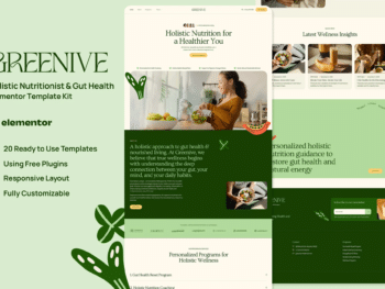 Greenive - Kit de modelos para nutricionistas holísticos e saúde intestinal