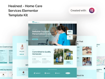 Healnest - Kit de modelos Elementor para serviços de atendimento domiciliar