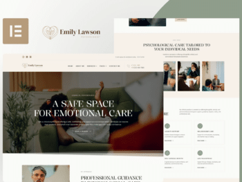 EmilyLawson - Kit de modelos Elementor para psicóloga e conselheira