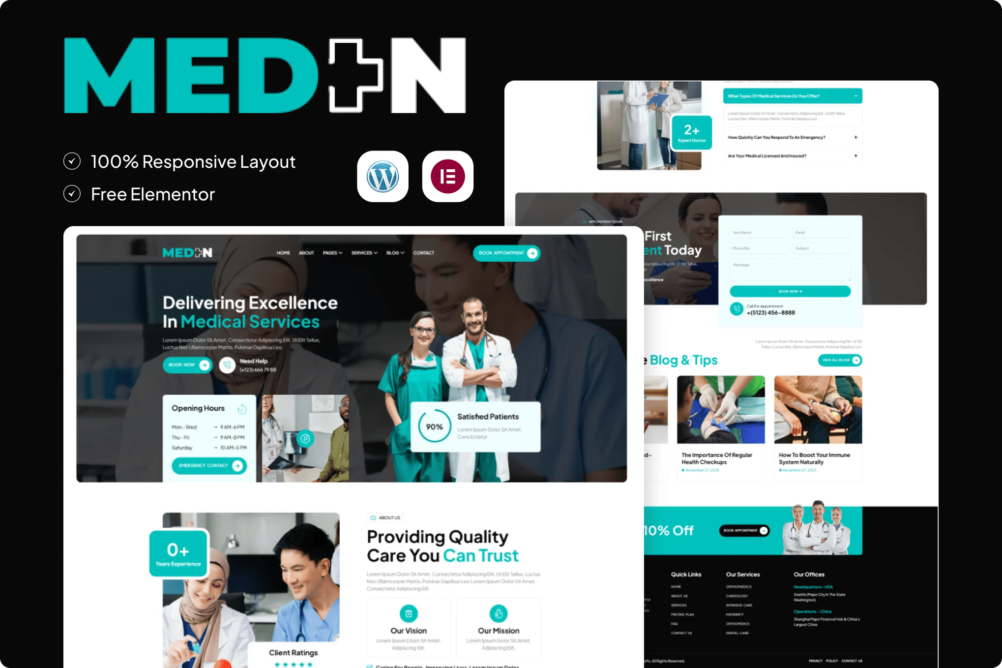 Meden - Kit de modelos Health & Medical Elementor