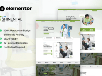 Shinental - Kit de modelos Elementor para dentistas e clínicas médicas