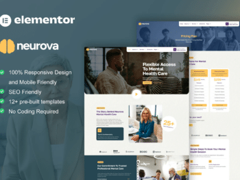 Neurova - Kit de Templates Elementor de Saúde Mental e Terapia