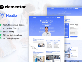 Healio - Kit de Modelos Elementor de Serviços Médicos