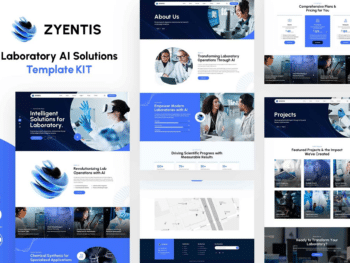 Zyentis - Kit de modelos Elementor de soluções de IA de laboratório