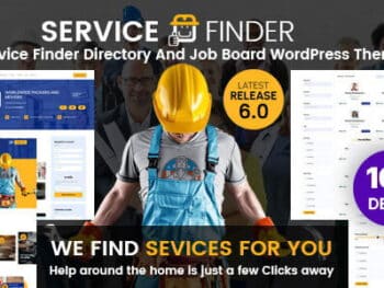Service Finder - Tema WordPress para Diretório e Quadro de Empregos