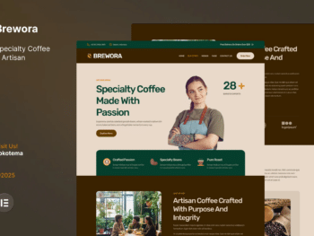 Brewora - Kit de modelos Elementor para sites especializados em café e artesanato