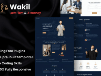 Wakil - Kit de Modelos Elementor para Advogados, Escritório de Advocacia e Serviços Jurídicos