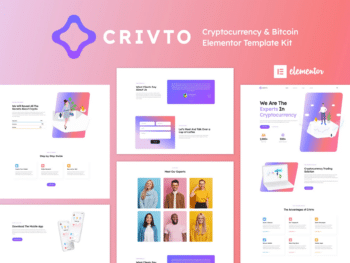 Crivto - Kit de Templates de Criptomoedas e Bitcoin Elementor
