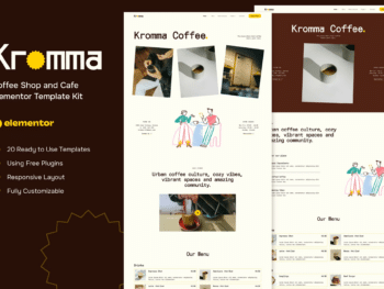 Kromma - Kit de Templates Elementor para cafeteria e café