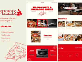Pizzra - Kit de Templates Elementor para Pizzaria e Fast Food