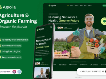 Agrolia - Kit de Templates Elementor para Agricultura e Agricultura Orgânica