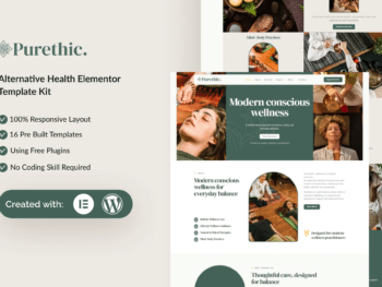 Purethic - Kit de modelos Alternative Health Elementor