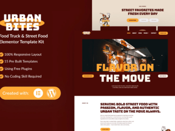UrbanBites - Kit de Templates para Food Truck e Street Food Elementor